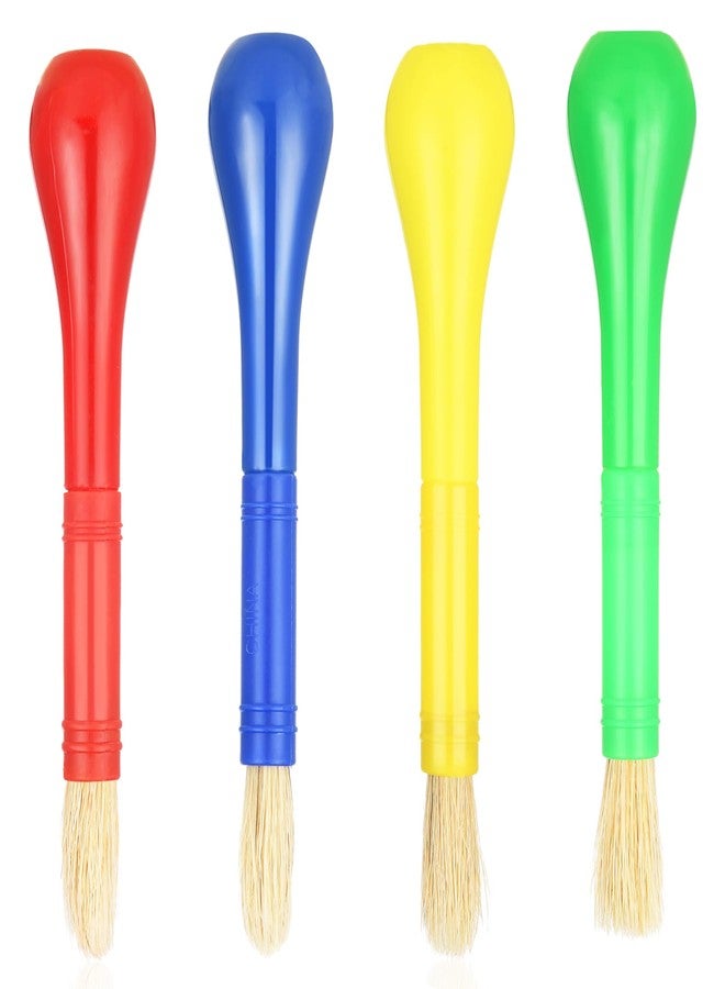 Larrel Paint Brushes, Children's Jumbo Art Brushes Set Washable Toddler Paint Brush Easy to Grip Round Paintbrushes for Children Preschool Encourage Writing Grip - Image 1